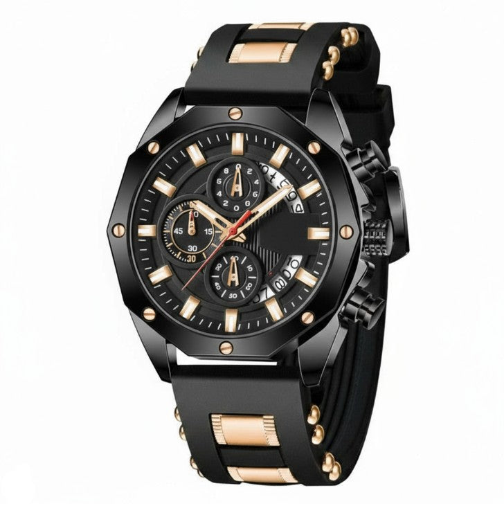 Cold Chapter™ Chrono Sport — Siliconen Band | Quartz | 30M Waterdicht